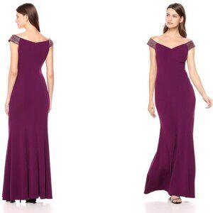 Alex Evenings Rhinestone Embellished Trumpet Gown
